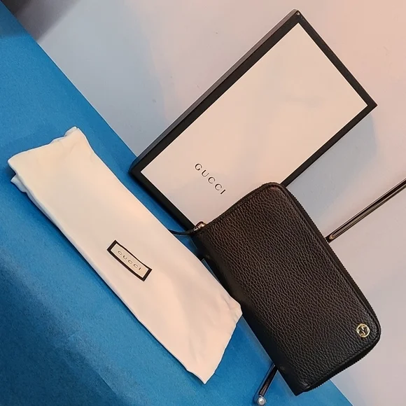 Gucci Betty Black Leather Long Wallet - Picture 12 of 13